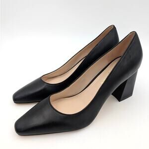Marc Fisher Square toe Classic Heel Pump Women's Black Size US8.5M EU39
